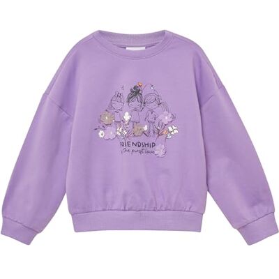 s.Oliver Oversized Sweatshirt mit Frontprint und Blüten-Applikation s.Oliver Oversized Sweatshirt mit Frontprint und Blüten-Applikation