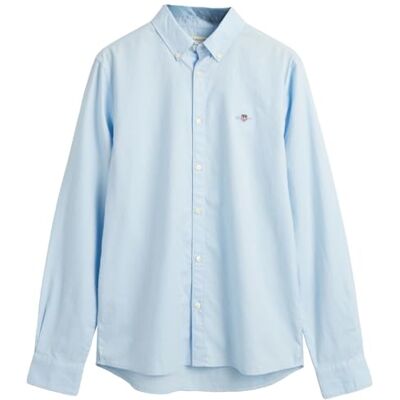 GANT Unisex Kinder Shield Oxford Bd Shirt Hemd mit Button-Down-Kragen, Capri Blue, 176 GANT Unisex Kinder Shield Oxford Bd Shirt Hemd mit Button-Down-Kragen, Capri Blue, 176