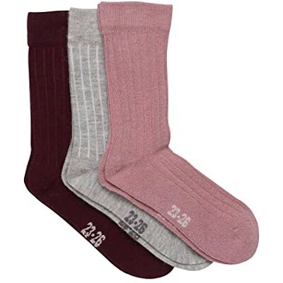 MINYMO Unisex Kinder Wool Socks Rib 3-pack Socken (3er Pack) MINYMO Unisex Kinder Wool Socks Rib 3-pack Socken (3er Pack)