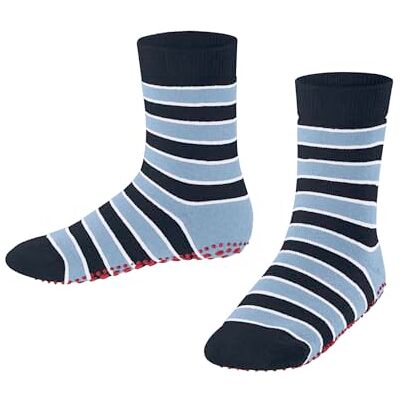 FALKE Unisex Kinder Stoppersocken Simple Stripes K Hp Baumwolle rutschhemmende Noppen 1 Paar, Blau Space Blue 6116, 23/26 EU FALKE Unisex Kinder Stoppersocken Simple Stripes K Hp Baumwolle rutschhemmende Noppen 1 Paar, Blau Space Blue 6116, 23/26 EU