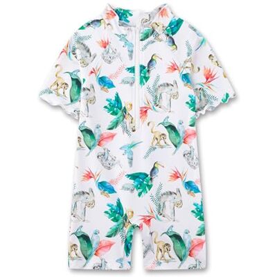 Sanetta Kinder UV Schwimmanzug Off-White Dschungel Praktischer und schützender Schwimmanzug aus Polyamid-Mix für Mädchen. Bademode für Kinder Sanetta Kinder UV Schwimmanzug Off-White Dschungel Praktischer und schützender Schwimmanzug aus Polyamid-Mix für Mädchen. Bademode für Kinder