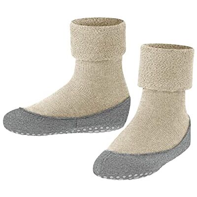 FALKE Stoppersocken Cosyshoe K Hp Wolle rutschhemmende Noppen 1 Paar, Beige Sand Melange 4651, 29-30 FALKE Stoppersocken Cosyshoe K Hp Wolle rutschhemmende Noppen 1 Paar, Beige Sand Melange 4651, 29-30
