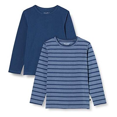 MINYMO Jungen Basic 34 -T-Shirt Ls (2-Pack), New Navy, 110 EU MINYMO Jungen Basic 34 -T-Shirt Ls (2-Pack), New Navy, 110 EU