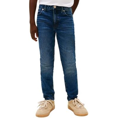 Tommy Hilfiger Jungen Jeans Hose Dark Straight Leg Fit, Blau (Denim Dark 01), 12 Jahre Tommy Hilfiger Jungen Jeans Hose Dark Straight Leg Fit, Blau (Denim Dark 01), 12 Jahre