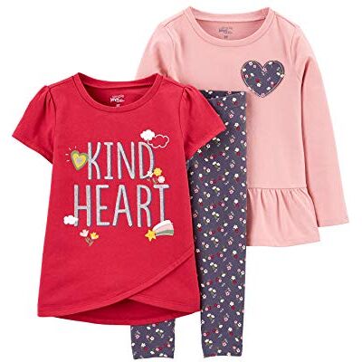 Simple Joys by Carter's Baby Mädchen 3-piece Assorted Playwear Sets Simple Joys by Carter's Baby Mädchen 3-piece Assorted Playwear Sets