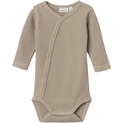 NAME IT Unisex Baby Nbnwaffe Ls Wrap Body Noos, Pure Cashmere, 80 NAME IT Unisex Baby Nbnwaffe Ls Wrap Body Noos, Pure Cashmere, 80