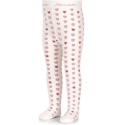 Sterntaler Baby Mädchen strømpebukser hjerter Strumpfhose, Ecru, 104 EU Sterntaler Baby Mädchen strømpebukser hjerter Strumpfhose, Ecru, 104 EU