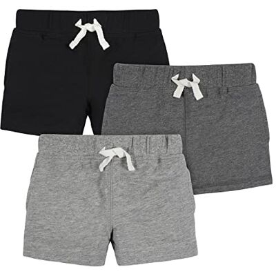Gerber Baby-Jungen 3er-Pack Pull-On-Strickshorts, Grau und Schwarz, 6–9 Monate Gerber Baby-Jungen 3er-Pack Pull-On-Strickshorts, Grau und Schwarz, 6–9 Monate