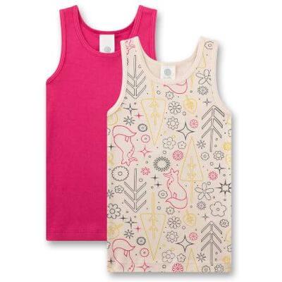 Sanetta Mädchen-Unterhemd (Doppelpack) beige & pink Mädchen-Unterhemd beige Baumwolle 2er Set Kinder-Unterhemd Sanetta Mädchen-Unterhemd (Doppelpack) beige & pink Mädchen-Unterhemd beige Baumwolle 2er Set Kinder-Unterhemd