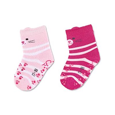 Sterntaler ABS Krabbelsocken Doppelpack Motiv Katze Baby Stoppersocken ABS-Motiv auf Spann und Sohle Krabbelsöckchen mit Innenfutter Baby und Kinderstrümpfe, rosa, Größe 18 Sterntaler ABS Krabbelsocken Doppelpack Motiv Katze Baby Stoppersocken ABS-Motiv auf Spann und Sohle Krabbelsöckchen mit Innenfutter Baby und Kinderstrümpfe, rosa, Größe 18