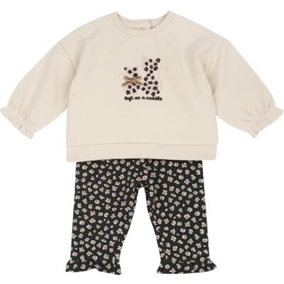 Chicco Baby Mädchen Set mit T-Shirt und Hose Aus Weichem Fleece-Stoff 263 Chicco Baby Mädchen Set mit T-Shirt und Hose Aus Weichem Fleece-Stoff 263