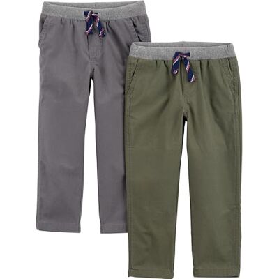 Simple Joys by Carter's Baby-Jungen 2-Pack Pull On Pant Unterhose, Grün/Grau, 5 Jahre (2er Pack) Simple Joys by Carter's Baby-Jungen 2-Pack Pull On Pant Unterhose, Grün/Grau, 5 Jahre (2er Pack)