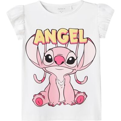 NAME IT Mädchen Nmfasbiri Stitch Ss Top Box Wdi, Bright White, 104 EU NAME IT Mädchen Nmfasbiri Stitch Ss Top Box Wdi, Bright White, 104 EU