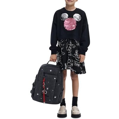 Desigual Vest_Mickey Sequins, 2000 Black, 9/10 Desigual Vest_Mickey Sequins, 2000 Black, 9/10