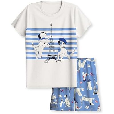 CALIDA Toddlers Kurz-Pyjama, Schlafanzug Kinder, aus Bio Baumwolle, atmungsaktiv, pflegeleicht Star White 116-122 CALIDA Toddlers Kurz-Pyjama, Schlafanzug Kinder, aus Bio Baumwolle, atmungsaktiv, pflegeleicht Star White 116-122