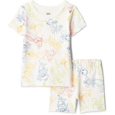 Amazon Essentials Warner Brothers Unisex Baby Kurzärmliges Pyjama-Set, Elfenbeinfarbene Looney Tunes, 24 Monate Amazon Essentials Warner Brothers Unisex Baby Kurzärmliges Pyjama-Set, Elfenbeinfarbene Looney Tunes, 24 Monate