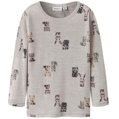 NAME IT Nmmwang Wool Rib Ls Top AOP Noos NAME IT Nmmwang Wool Rib Ls Top AOP Noos