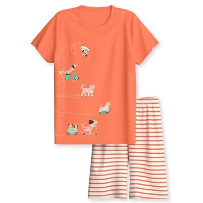 CALIDA Toddlers Kurz-Pyjama, Schlafanzug Kinder, aus Bio Baumwolle, atmungsaktiv, pflegeleicht Fresh Salmon 104-110 CALIDA Toddlers Kurz-Pyjama, Schlafanzug Kinder, aus Bio Baumwolle, atmungsaktiv, pflegeleicht Fresh Salmon 104-110