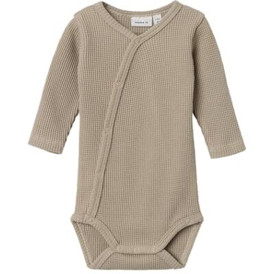 NAME IT Unisex Baby Nbnwaffe Ls Wrap Body Noos, Pure Cashmere, 68 NAME IT Unisex Baby Nbnwaffe Ls Wrap Body Noos, Pure Cashmere, 68