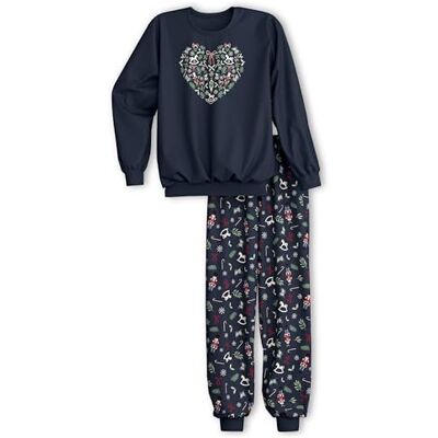 CALIDA Family & Friends Bündchen-Pyjama, Schlafanzug Kinder, aus Bio Baumwolle, atmungsaktiv, einfache Pflege Saphir Blue 128-134 CALIDA Family & Friends Bündchen-Pyjama, Schlafanzug Kinder, aus Bio Baumwolle, atmungsaktiv, einfache Pflege Saphir Blue 128-134