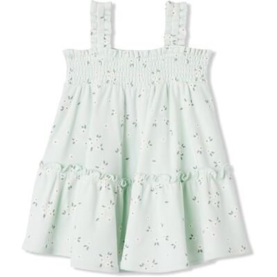 Amazon Essentials x Sofia Grainge Baby Mädchen Kleid aus gesmokter Baumwolle, Blasses Minzgrünes Ditsy-blumenmuster, 18 Monate Amazon Essentials x Sofia Grainge Baby Mädchen Kleid aus gesmokter Baumwolle, Blasses Minzgrünes Ditsy-blumenmuster, 18 Monate