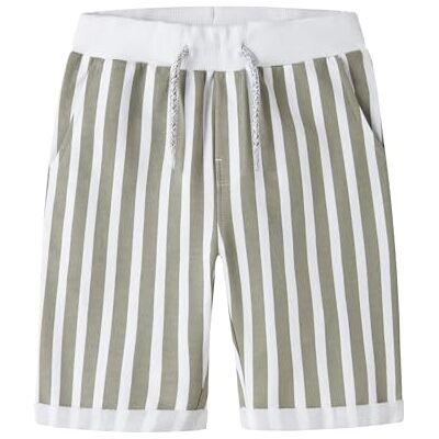 NAME IT Jungen Nkmvermo AOP Long SWE Shorts Unb, Bright White, 140 cm NAME IT Jungen Nkmvermo AOP Long SWE Shorts Unb, Bright White, 140 cm