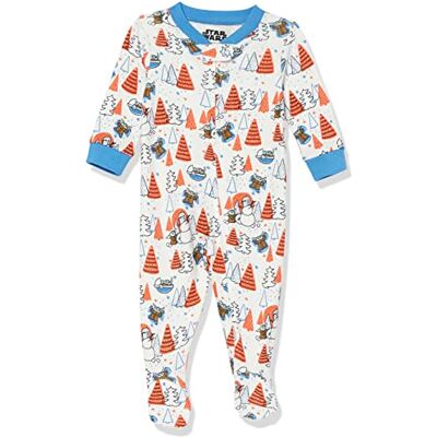 Amazon Essentials Kid's Baby Disney Snug-Fit Cotton Footed Pajamas Sleepwear, Star Wars Mando Winter, 24 Months Amazon Essentials Kid's Baby Disney Snug-Fit Cotton Footed Pajamas Sleepwear, Star Wars Mando Winter, 24 Months