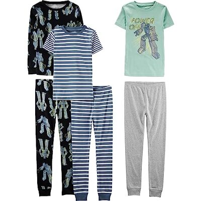 Simple Joys by Carter's Jungen 6-teiliges Schlafanzug-Set, eng anliegend, 6er-Pack, Mehrfarbig/Streifen/Transformers, 6 Jahre Simple Joys by Carter's Jungen 6-teiliges Schlafanzug-Set, eng anliegend, 6er-Pack, Mehrfarbig/Streifen/Transformers, 6 Jahre