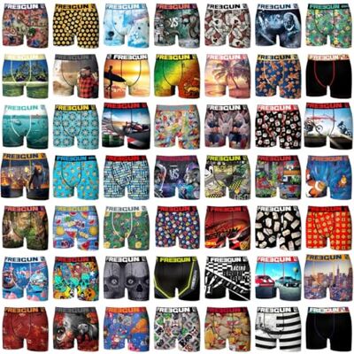 FREEGUN Boxershorts Junge Pack Surprise, Unterwäsche Für Junge Leute, Zufälliges Muster, Angenehm (5er Pack), Mehrfarbig, 12/14 Jahre FREEGUN Boxershorts Junge Pack Surprise, Unterwäsche Für Junge Leute, Zufälliges Muster, Angenehm (5er Pack), Mehrfarbig, 12/14 Jahre