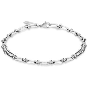 LIEBESKIND BERLIN Bracelet Elegantes Armband aus poliertem Edelstahl Silber Gliederkette verstellbar bis 21 cm wasserfest & hautfreundlich LIEBESKIND BERLIN Bracelet Elegantes Armband aus poliertem Edelstahl Silber Gliederkette verstellbar bis 21 cm wasserfest & hautfreundlich