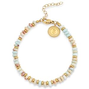 SINGULARU Full Daylight Armband. Edelstahl mit 18 Kt Vergoldeter Beschichtung und Naturstein. Schmuck für Damen. SINGULARU Full Daylight Armband. Edelstahl mit 18 Kt Vergoldeter Beschichtung und Naturstein. Schmuck für Damen.