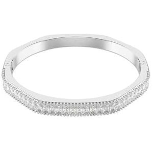 Swarovski Matrix Armreif, Rhodinierter Damenarmreif Oktagon, Verziert mit weißem Zirkonia im Baguette-Schliff, Armbandlänge: 17 cm, Armbandbreite: 0.6 cm Swarovski Matrix Armreif, Rhodinierter Damenarmreif Oktagon, Verziert mit weißem Zirkonia im Baguette-Schliff, Armbandlänge: 17 cm, Armbandbreite: 0.6 cm