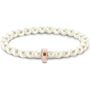THOMAS SABO Damen Charm-Perlenarmband roségold 925 Sterlingsilber, 750 Roségold Vergoldung X0284-428-14 THOMAS SABO Damen Charm-Perlenarmband roségold 925 Sterlingsilber, 750 Roségold Vergoldung X0284-428-14