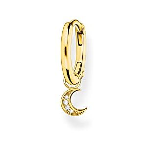 THOMAS SABO Einzel Creole mit Mond Anhänger gold 925 Sterlingsilber, 750 Gelbgold Vergoldung THOMAS SABO Einzel Creole mit Mond Anhänger gold 925 Sterlingsilber, 750 Gelbgold Vergoldung