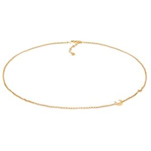 Elli Halskette Damen Filigran Basic Minimal mit Mondstein in 925 Sterling Silber Elli Halskette Damen Filigran Basic Minimal mit Mondstein in 925 Sterling Silber