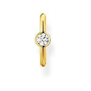 THOMAS SABO Einzel Ohrklemme weißer Stein gold vergoldetes Silber EC0018-414-14 THOMAS SABO Einzel Ohrklemme weißer Stein gold vergoldetes Silber EC0018-414-14