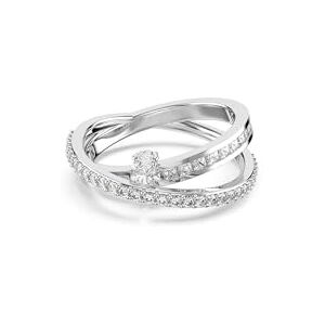 Swarovski Hyperbola Ring, Weißer, Rhodinierter Damenring mit Strahlenden Kristallen in Verschiedenen Schliffen Swarovski Hyperbola Ring, Weißer, Rhodinierter Damenring mit Strahlenden Kristallen in Verschiedenen Schliffen