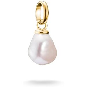 THOMAS SABO Charm-Anhänger Süßwasserzuchtperle Connect vergoldet 18k Vergoldung, Recyceltes 925 Silber THOMAS SABO Charm-Anhänger Süßwasserzuchtperle Connect vergoldet 18k Vergoldung, Recyceltes 925 Silber