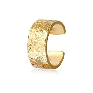 Elli Earcuff Silber 925 Vergoldet 24K Ohrmanschette Damen Ohrringe für Frauen Ohrklemme Gold Gehämmert Durchmesser 10mm Helix 0305451222 Elli Earcuff Silber 925 Vergoldet 24K Ohrmanschette Damen Ohrringe für Frauen Ohrklemme Gold Gehämmert Durchmesser 10mm Helix 0305451222
