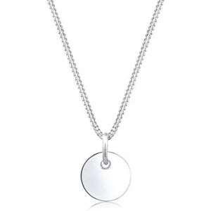 Elli Halskette Damen Plättchen Anhänger Basic Geo Look in 925 Sterling Silber Elli Halskette Damen Plättchen Anhänger Basic Geo Look in 925 Sterling Silber