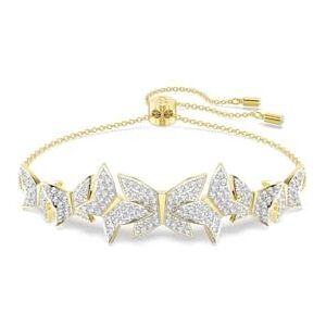 Swarovski Idyllia Lilia Armband, Vergoldetes, Weißes Damenarmband mit Schmetterlingsmotiv in Schimmerndem Pavé, Mit Kugelschiebeverschluss, Armbandlänge: 24 cm, Motivgöße: 1.5 5.6 cm Swarovski Idyllia Lilia Armband, Vergoldetes, Weißes Damenarmband mit Schmetterlingsmotiv in Schimmerndem Pavé, Mit Kugelschiebeverschluss, Armbandlänge: 24 cm, Motivgöße: 1.5 5.6 cm