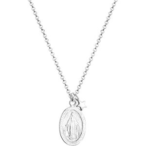 Elli Halskette Silber 925 Marienbild Stern Anhänger Kette Damen Schmuck Geschenke für Frauen Mädchen Mama Freundin, Vintage Silberkette Länge 45 cm Elli Halskette Silber 925 Marienbild Stern Anhänger Kette Damen Schmuck Geschenke für Frauen Mädchen Mama Freundin, Vintage Silberkette Länge 45 cm