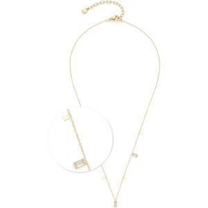 JEWELS BY LEONARDO Halskette Ciao Liora, kurze Kette aus goldfarbenem Edelstahl, rechteckige Plättchen und klare Baguette Glassteine, 42-47 cm Länge, Schmuck Geschenk, 024458 JEWELS BY LEONARDO Halskette Ciao Liora, kurze Kette aus goldfarbenem Edelstahl, rechteckige Plättchen und klare Baguette Glassteine, 42-47 cm Länge, Schmuck Geschenk, 024458