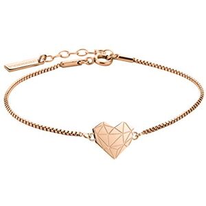 LIEBESKIND Damen Armband Herz Edelstahl Silber 20 cm (roségold) LIEBESKIND Damen Armband Herz Edelstahl Silber 20 cm (roségold)