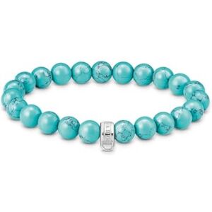 THOMAS SABO Armband mit türkisfarbenen Beads 925 Sterling Silber X0293-404-17-L15 THOMAS SABO Armband mit türkisfarbenen Beads 925 Sterling Silber X0293-404-17-L15