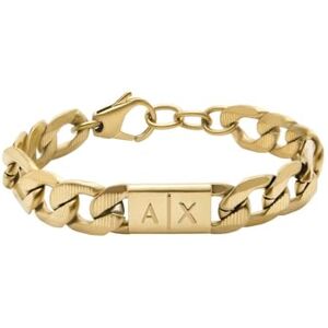 Giorgio Armani Armband Für Männer, Länge: 190mm+35mm, Breite: 18mm, Höhe: 11.5mm Gold-Edelstahl-Armband, AXG0078710 Giorgio Armani Armband Für Männer, Länge: 190mm+35mm, Breite: 18mm, Höhe: 11.5mm Gold-Edelstahl-Armband, AXG0078710