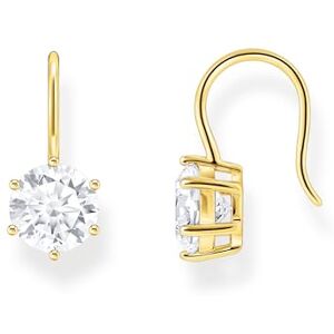 THOMAS SABO Ohrhänger mit großem, weißem Zirkonia vergoldet 925 Sterlingsilber, 750 Gelbgold Vergoldung THOMAS SABO Ohrhänger mit großem, weißem Zirkonia vergoldet 925 Sterlingsilber, 750 Gelbgold Vergoldung