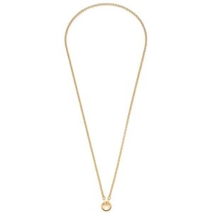 JEWELS BY LEONARDO Clip & Mix Paola Halskette aus Edelstahl, goldfarbene Erbskette, mittelllange Kette mit Edelstahlring, Damenschmuck, 018389 JEWELS BY LEONARDO Clip & Mix Paola Halskette aus Edelstahl, goldfarbene Erbskette, mittelllange Kette mit Edelstahlring, Damenschmuck, 018389