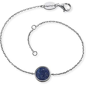 Engelsrufer Damen Armband aus Sterling Silber und Lapislazuli Kraftstein Anhänger, Karabinerverschluss, in zwei Längen verstellbar, nickelfrei, ERB-LILGEM-LP Engelsrufer Damen Armband aus Sterling Silber und Lapislazuli Kraftstein Anhänger, Karabinerverschluss, in zwei Längen verstellbar, nickelfrei, ERB-LILGEM-LP
