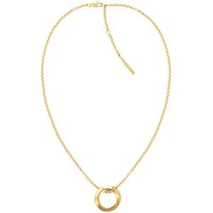Calvin Gliederhalskette für Damen Kollektion TWISTED RING aus Gelbgold mit einem Charm 35000307 Calvin Gliederhalskette für Damen Kollektion TWISTED RING aus Gelbgold mit einem Charm 35000307